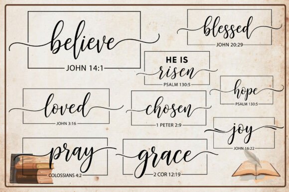 Bible Verses SVG Bundle for Real Embroidery Projects