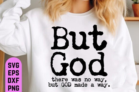But God SVG Design for Faith-Infused Embroidery Projects