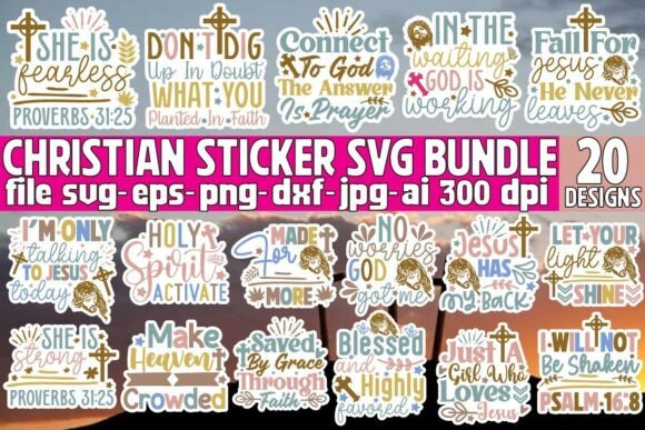 Christian Sticker SVG Bundle Review for Real Embroidery Projects