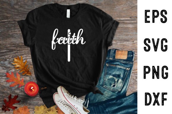 Faith Cross SVG PNG for Real Embroidery Projects