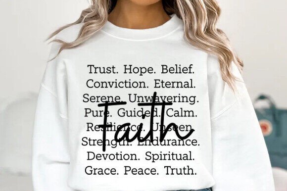 Faith Words SVG: A Positive Embroidery Design for Real Projects