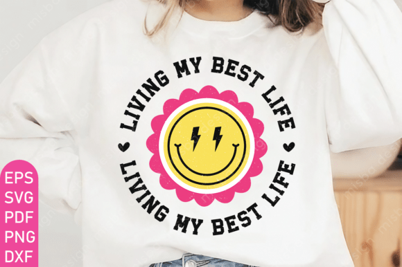 Living My Best Life Png: A Smiley Face with Personality