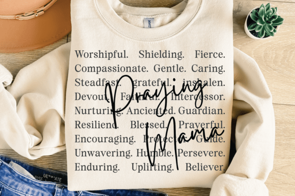 Praying Mama Words SVG: A Faithful Embroidery Design for Heartfelt Projects